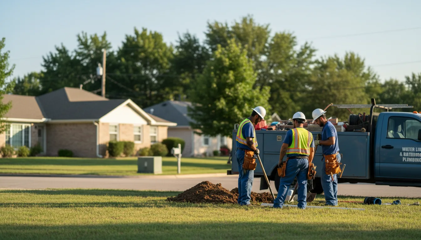 Residential water line and bathroom plumbing service in Cape Girardeau, MO